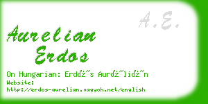 aurelian erdos business card